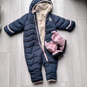6 to 12 months baby winter overalls